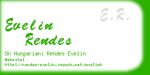 evelin rendes business card